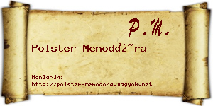 Polster Menodóra névjegykártya